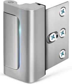 Home Security Childproof Door Reinforcement Lock with 8 Screws and 3 Inch Stop Withstand 800 lbs for Inward Swinging Door