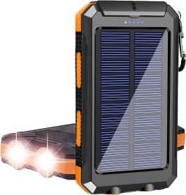 Solar Charger Power Bank 10000mAh Portable solar panels Wireless Fast Charging for Cell Phones, USB C Waterproof Battery Pack for Camping
