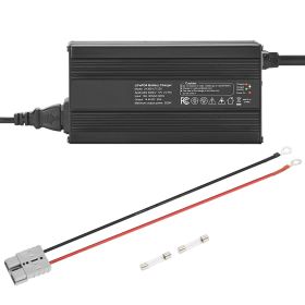 12V 20A Lithium Battery Charger, 14.6V, AC-DC LiFePO4 Smart Charger, with Anderson Connector, LED Indicator, 0V Activation