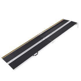 Portable Wheelchair Ramp, 10 ft 800 lbs Capacity, Non-Slip Aluminum Folding Threshold Ramp, Foldable Mobility Scooter Ramp Wheel Chair Ramp